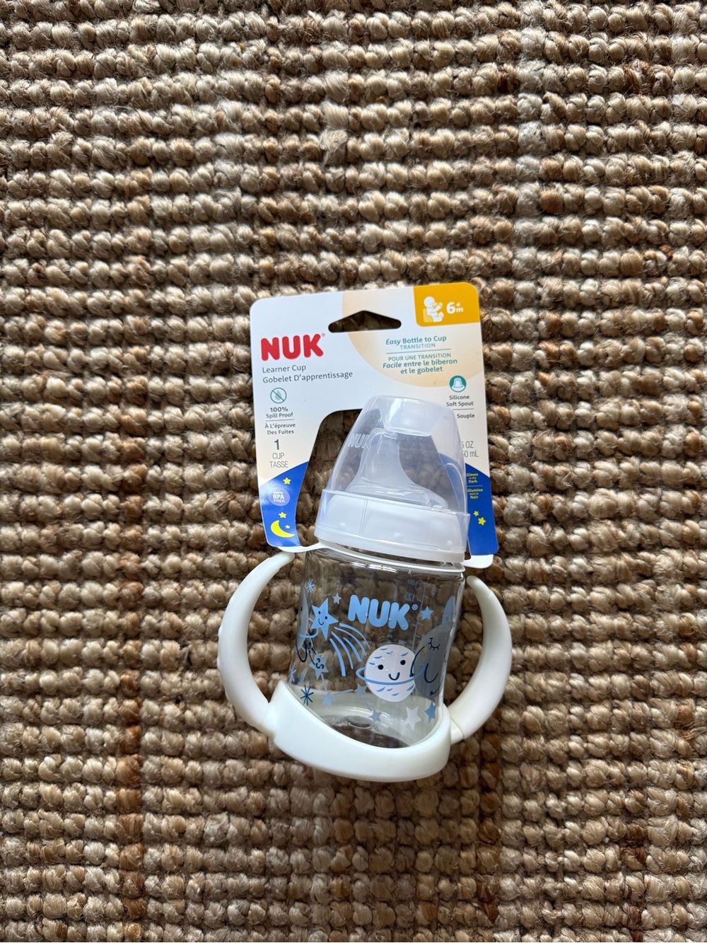 NUK Learner Cup, Spill Proof Sippy Cup, Glow in the Dark, 5oz - NWT